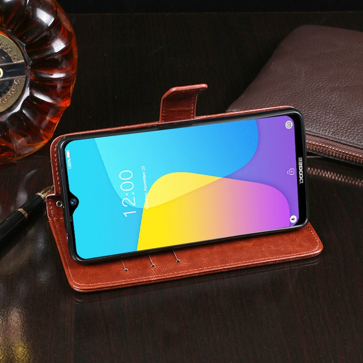 For Doogee X90 idewei Crazy Horse Texture Horizontal Flip Leather Case with Holder & Card Slots & Wallet(Red) - More Brand by idewei | Online Shopping South Africa | PMC TechLife | Buy Now Pay Later Mobicred