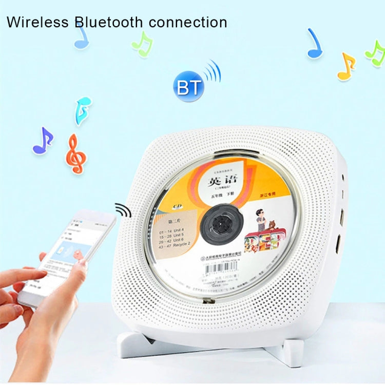Kecag KC-609 Wall Mounted Home DVD Player Bluetooth CD Player, Specification:DVD/CD+Connectable TV  + Plug-In Version(White) - free shipping - PMC Jewellery - Order now!