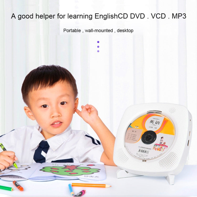 Kecag KC-609 Wall Mounted Home DVD Player Bluetooth CD Player, Specification:DVD/CD+Connectable TV  + Plug-In Version(White) - free shipping - PMC Jewellery - Order now!