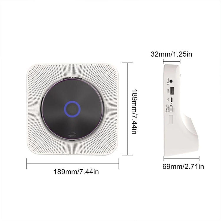 Kecag KC-806 2A Retro Bluetooth Music Disc Album CD Player, Specification:Plug-in Version(White) - free shipping - PMC Jewellery - Order now!