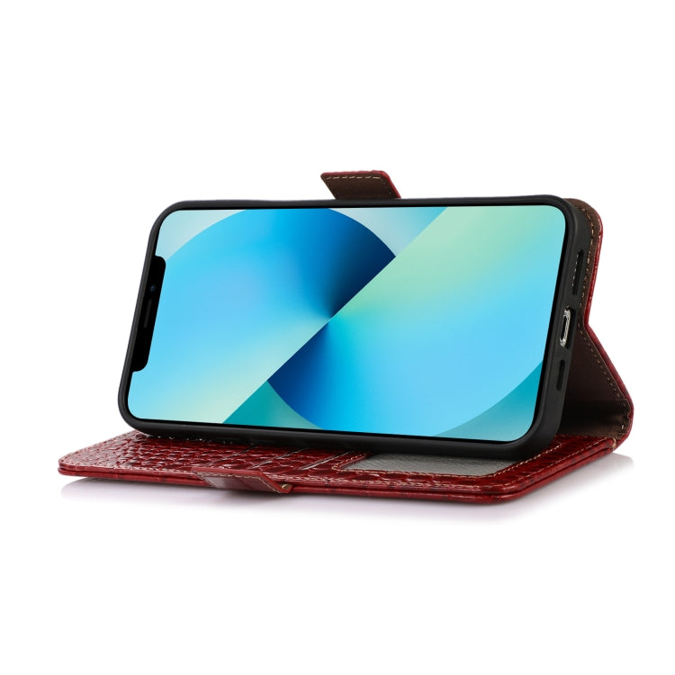 For Honor X40i Crocodile Top Layer Cowhide Leather Phone Case(Red) - Honor Cases by PMC TechLife | Online Shopping South Africa | PMC TechLife | Buy Now Pay Later Mobicred