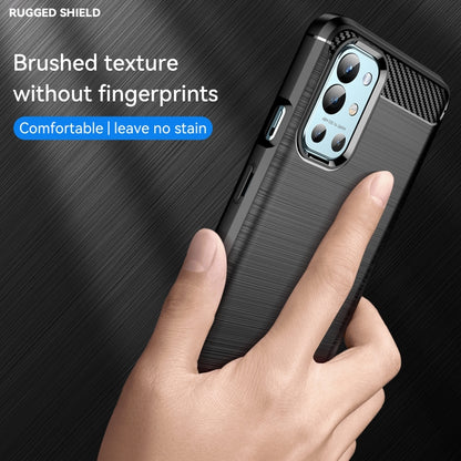 For OnePlus 9R Brushed Texture Carbon Fiber TPU Phone Case(Black) - OnePlus Cases by PMC Jewellery | Online Shopping South Africa | PMC Jewellery