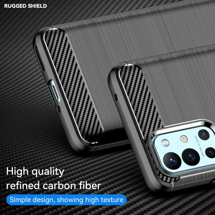 For OnePlus 9R Brushed Texture Carbon Fiber TPU Phone Case(Black) - OnePlus Cases by PMC Jewellery | Online Shopping South Africa | PMC Jewellery