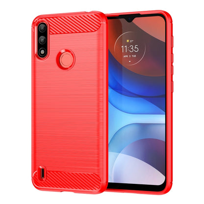 For Lenovo K13 Brushed Texture Carbon Fiber TPU Phone Case(Red) - Lenovo by PMC Jewellery | Online Shopping South Africa | PMC Jewellery