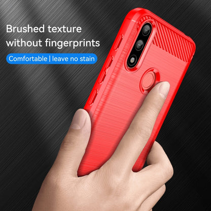 For Lenovo K13 Brushed Texture Carbon Fiber TPU Phone Case(Red) - Lenovo by PMC Jewellery | Online Shopping South Africa | PMC Jewellery