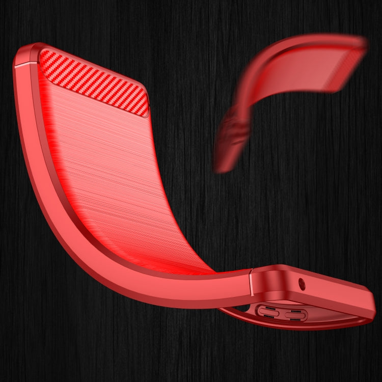For Lenovo K13 Brushed Texture Carbon Fiber TPU Phone Case(Red) - Lenovo by PMC TechLife | Online Shopping South Africa | PMC TechLife