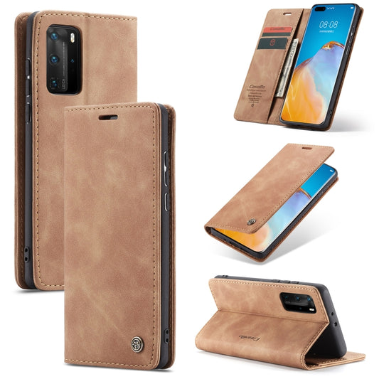 For Huawei P40 Pro CaseMe-013 Multifunctional Horizontal Flip Leather Case with Card Slot & Holder & Wallet(Brown) - Huawei Cases by CaseMe | Online Shopping South Africa | PMC Jewellery | Buy Now Pay Later Mobicred