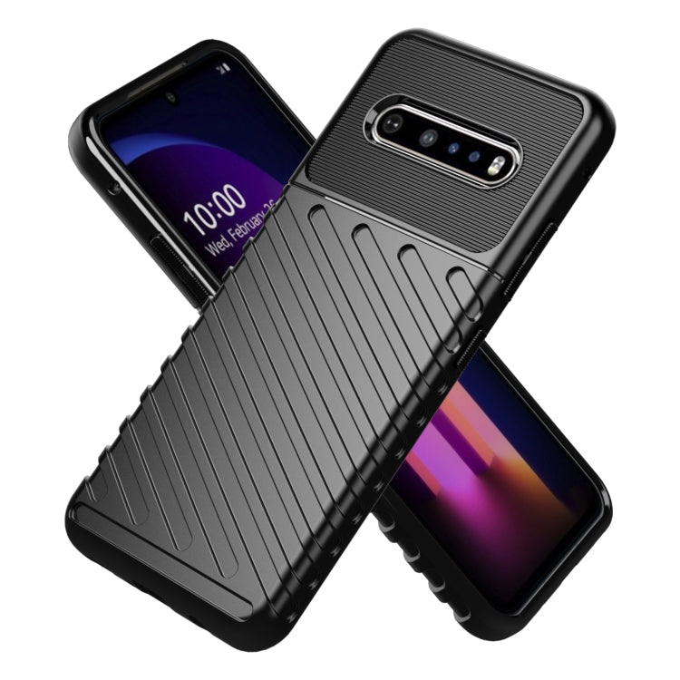 For LG V60 ThinQ Thunderbolt Shockproof TPU Soft Case(Black) - LG by PMC Jewellery | Online Shopping South Africa | PMC Jewellery