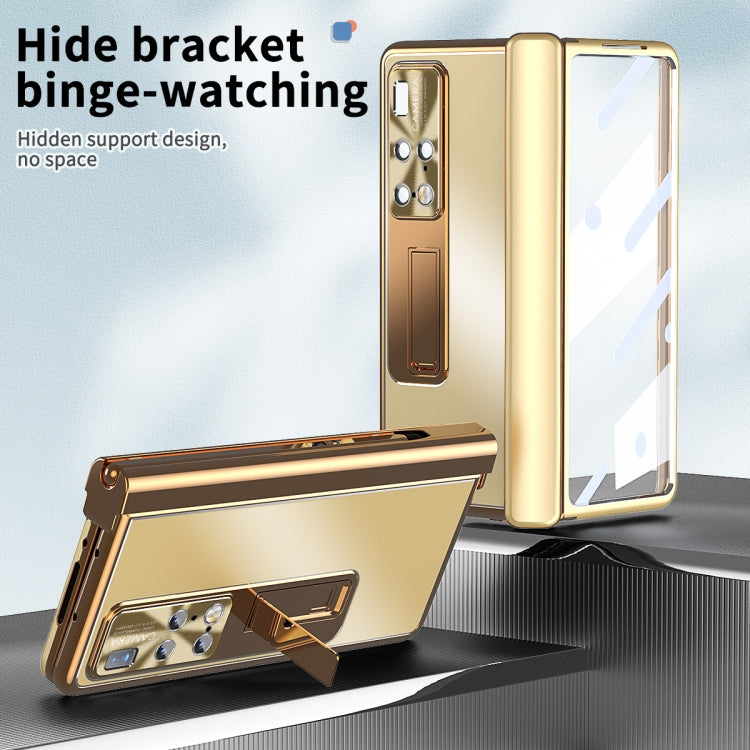 For Huawei Mate X2 Aluminum Alloy Double Hinge Shockproof Phone Protective Case(Champagne Gold) - Huawei Cases by PMC TechLife | Online Shopping South Africa | PMC TechLife | Buy Now Pay Later Mobicred