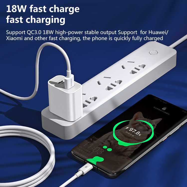REMAX RP-U68 20W USB+USB-C/Type-C Dual Interface Fast Charger Set, Specification:CN Plug(White) - free shipping - PMC Jewellery - Order now!