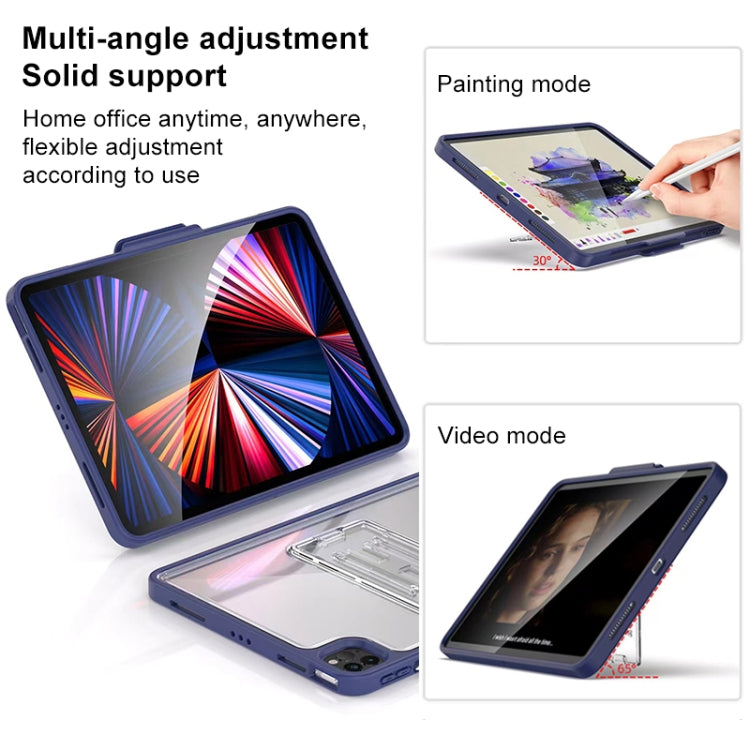 Mutural Transparent Holder Tablet Case For iPad Air 2022/ 2020 10.9(Navy Blue) - free shipping - PMc TechLife - Order now!