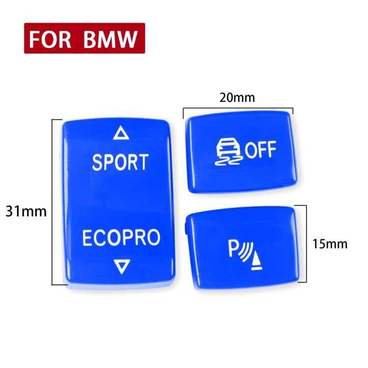 Car Gear Button Set for BMW 1 Series F20 2012-2018,Left and Right Drive(Blue) - Car Interior Mouldings by PMC Jewellery | Online Shopping South Africa | PMC Jewellery | Buy Now Pay Later Mobicred