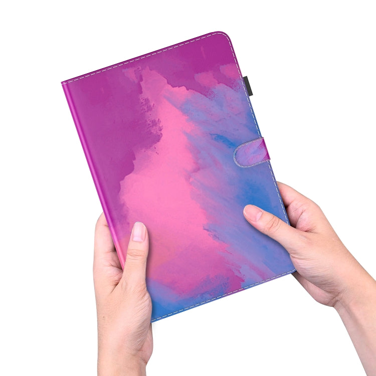 For Nokia T10 Watercolor Pattern Flip Leather Tablet Case(Purple Red) - Nokia by PMC TechLife | Online Shopping South Africa | PMC TechLife | Buy Now Pay Later Mobicred
