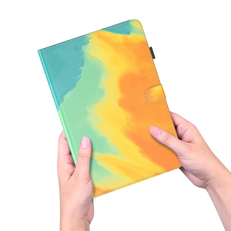 For Nokia T10 Watercolor Pattern Flip Leather Tablet Case(Autumn Leaves) - Nokia by PMC TechLife | Online Shopping South Africa | PMC TechLife | Buy Now Pay Later Mobicred