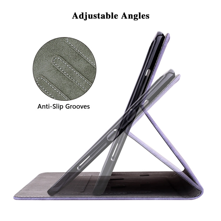 For Nokia T10 Tiger Pattern PU Tablet Case(Purple) - Nokia by PMC TechLife | Online Shopping South Africa | PMC TechLife | Buy Now Pay Later Mobicred