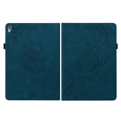 For Nokia T10 Butterfly Flower Embossed Leather Tablet Case(Blue) - Nokia by PMC Jewellery | Online Shopping South Africa | PMC Jewellery