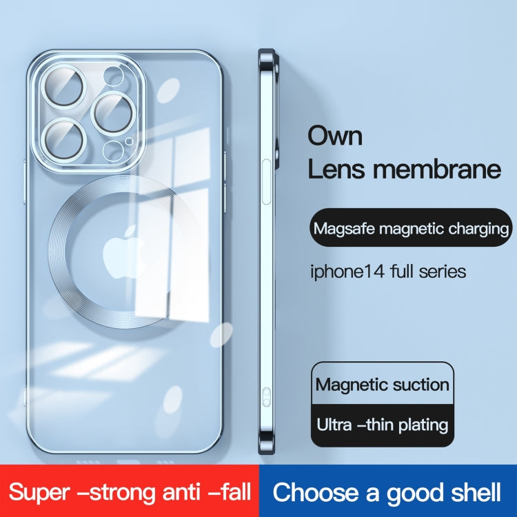 For iPhone 14 Lens Protector MagSafe Electroplated Phone Case (Deep Purple) - iPhone 14 Cases by PMC TechLife | Online Shopping South Africa | PMC TechLife