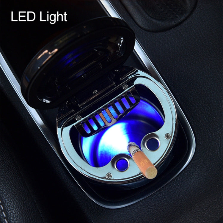 Car Compass Ashtray Built-in LED(Black+Silver) - Ashtrays by PMC TechLife | Online Shopping South Africa | PMC TechLife | Buy Now Pay Later Mobicred