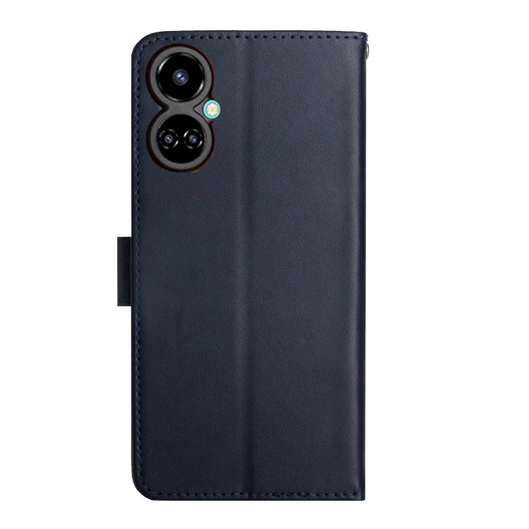 For Tecno Camon 19 Pro 4G Genuine Leather Fingerprint-proof Horizontal Flip Phone Case(Blue) - Tecno Cases by PMC TechLife | Online Shopping South Africa | PMC TechLife | Buy Now Pay Later Mobicred
