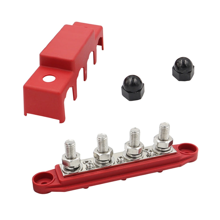Black M10 Stud RV Ship High Current Power Distribution Terminal Block with Accessories - Fuse by PMC TechLife | Online Shopping South Africa | PMC TechLife | Buy Now Pay Later Mobicred