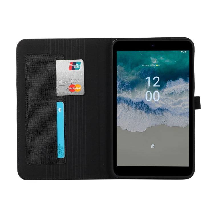 For Nokia T10 Fabric PU + TPU Flip Tablet Leather Case(Black) - Nokia by PMC Jewellery | Online Shopping South Africa | PMC Jewellery