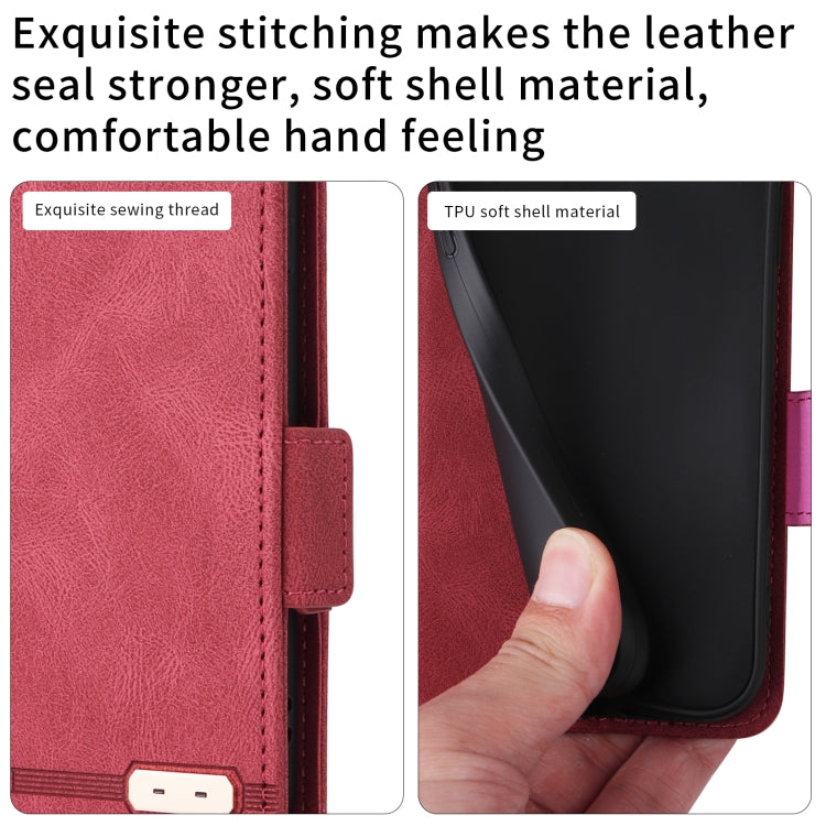 For Asus Zenfone 9 Magnetic Clasp Flip Leather Phone Case(Red) - ASUS Cases by PMC Jewellery | Online Shopping South Africa | PMC Jewellery