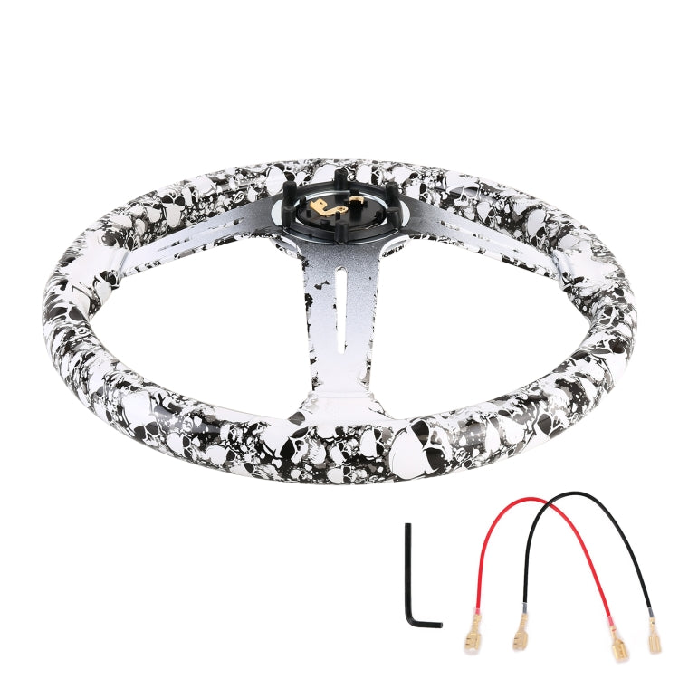 35cm Car Racing Graffiti ABS Steering Wheel(Style 4) - free shipping - PMC TechLife - Order now!