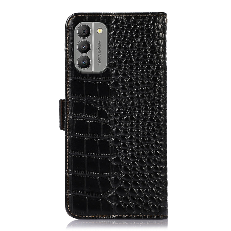 For Nokia G400 Crocodile Top Layer Cowhide Leather Phone Case(Black) - Nokia Cases by PMC TechLife | Online Shopping South Africa | PMC TechLife | Buy Now Pay Later Mobicred
