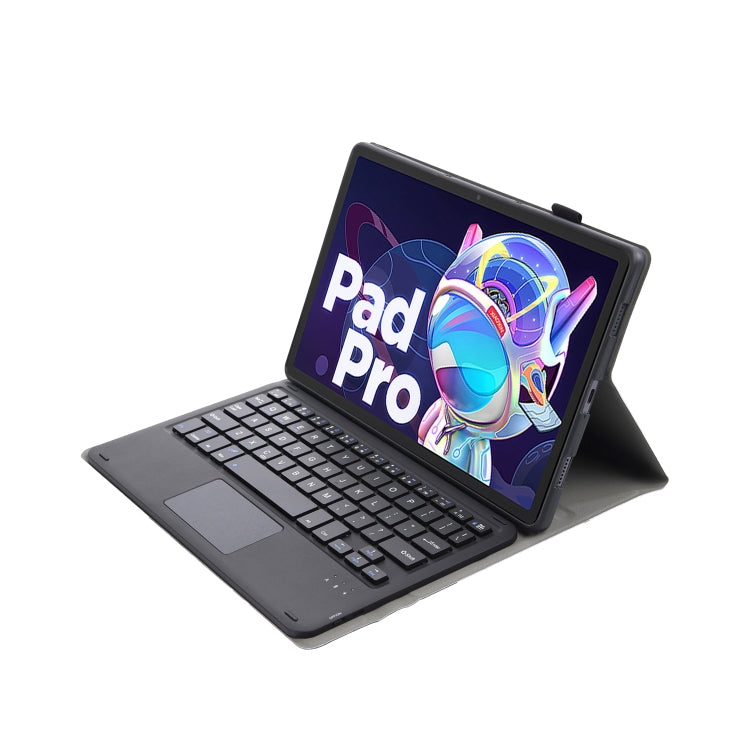 AM18-A Bluetooth Keyboard Leather Case with Touchpad For Lenovo XiaoXin Pad Pro 2022 11.2 inch(Black) - Lenovo Keyboard by PMC Jewellery | Online Shopping South Africa | PMC Jewellery