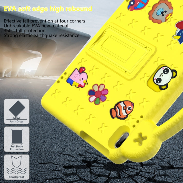 For Huawei MediaPad T5 10.1 Handle Kickstand Children EVA Shockproof Tablet Case(Yellow) - Huawei by PMC TechLife | Online Shopping South Africa | PMC TechLife | Buy Now Pay Later Mobicred