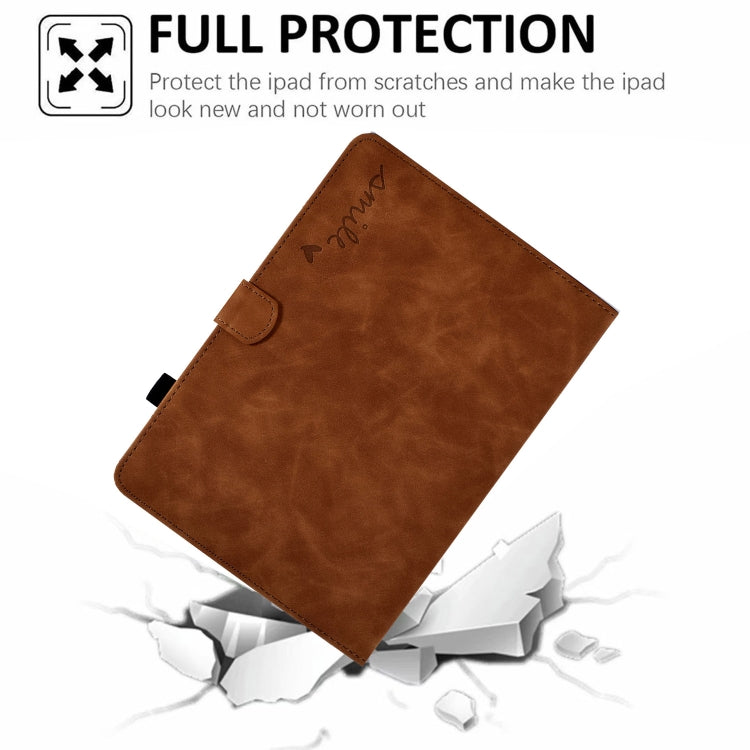 For Lenovo Tab M10 3rd Gen Embossed Smile Flip Tablet Leather Case(Brown) - free shipping - PMC TechLife - Order now!