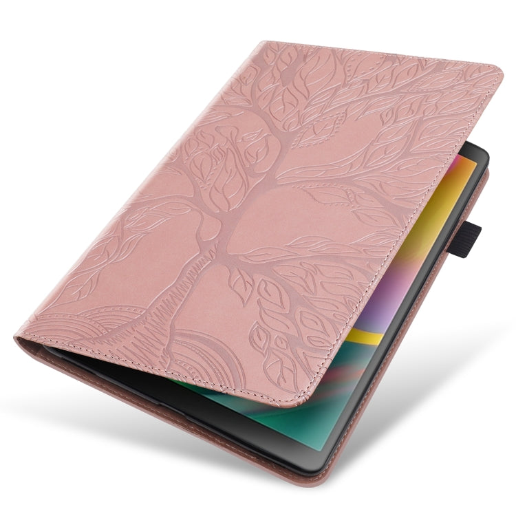 For OPPO Pad Air Life Tree Series Horizontal Flip Leather Tablet Case(Rose Gold) - OPPO by PMC TechLife | Online Shopping South Africa | PMC TechLife | Buy Now Pay Later Mobicred