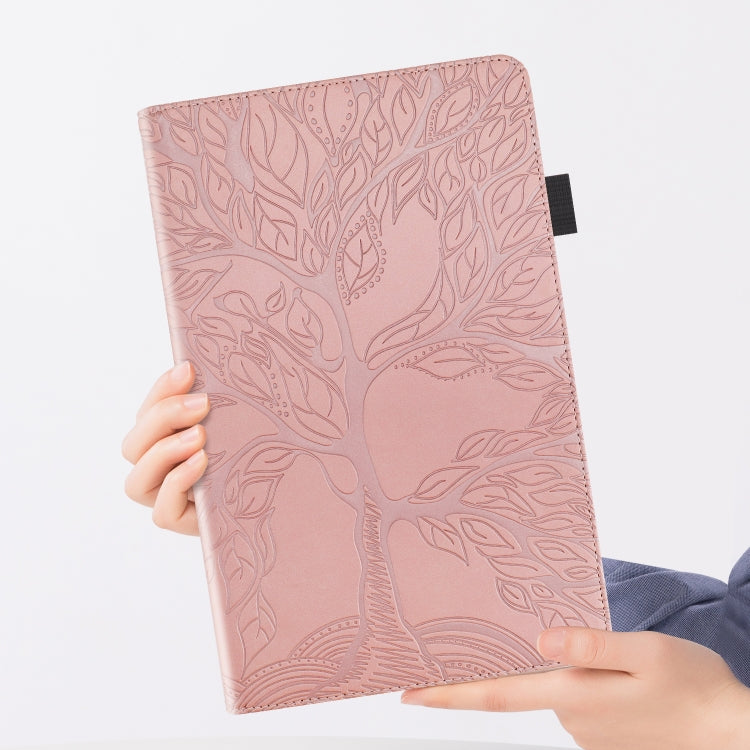 For OPPO Pad Air Life Tree Series Horizontal Flip Leather Tablet Case(Rose Gold) - OPPO by PMC TechLife | Online Shopping South Africa | PMC TechLife | Buy Now Pay Later Mobicred