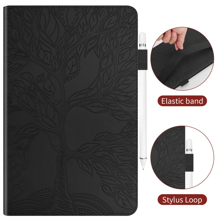 For OPPO Realme Pad X Life Tree Series Horizontal Flip Leather Tablet Case(Black) - Realme by PMC TechLife | Online Shopping South Africa | PMC TechLife | Buy Now Pay Later Mobicred