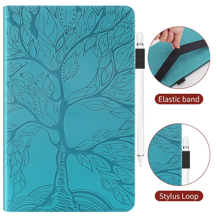 For OPPO Realme Pad X Life Tree Series Horizontal Flip Leather Tablet Case(Lake Blue) - Realme by PMC TechLife | Online Shopping South Africa | PMC TechLife | Buy Now Pay Later Mobicred