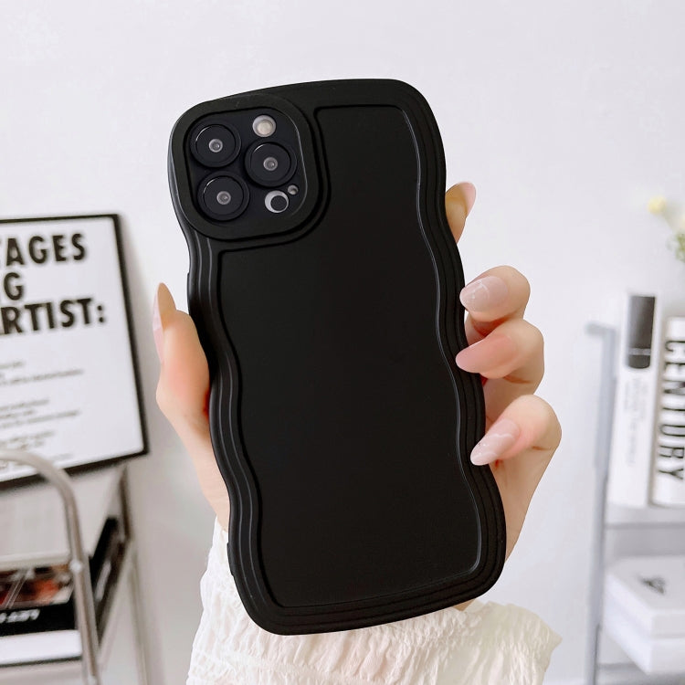 For iPhone 11 Pro Max Wave Edge Silicone Phone Case(Black) - iPhone 11 Pro Max Cases by PMC TechLife | Online Shopping South Africa | PMC TechLife | Buy Now Pay Later Mobicred