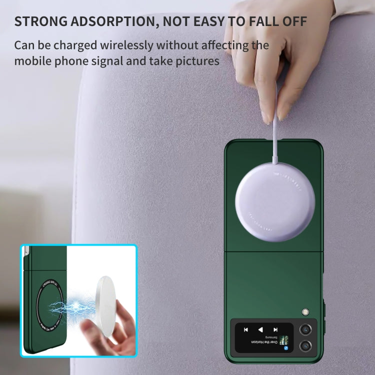 For Samsung Galaxy Z Flip4 Magsafe Magnetic Folding PC Phone Case(Green) - Galaxy Z Flip4 5G Cases by PMC TechLife | Online Shopping South Africa | PMC TechLife