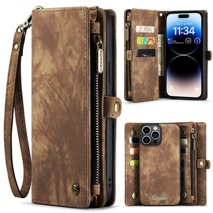 For iPhone 14 Pro Max CaseMe 008 Detachable Multifunctional Leather Phone Case(Brown) - iPhone 14 Pro Max Cases by CaseMe | Online Shopping South Africa | PMC Jewellery | Buy Now Pay Later Mobicred