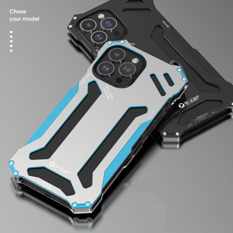 For iPhone 14 Pro R-JUST RJ17 Shockproof Armor Metal Phone Case(Black) - free shipping - PMC TechLife - Order now!