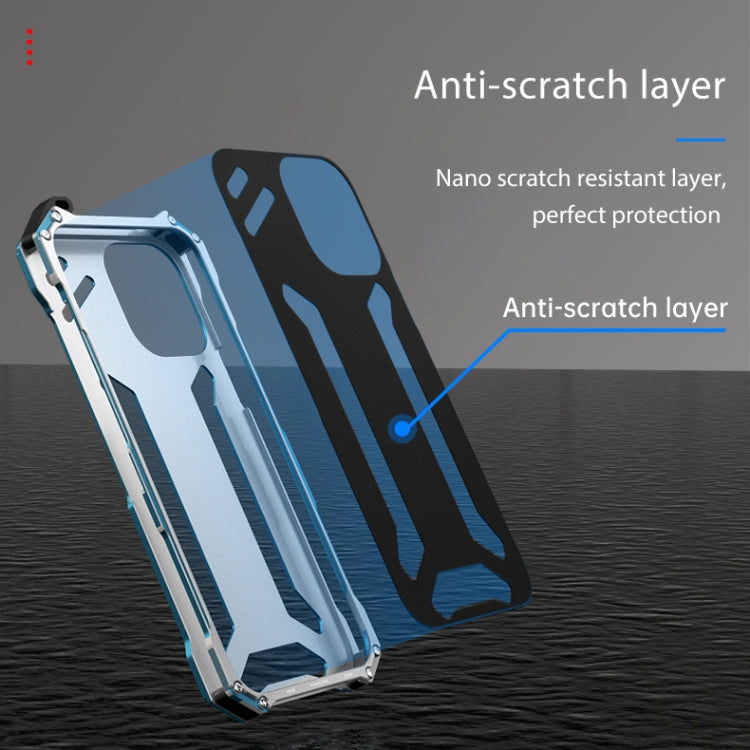 For iPhone 14 Pro R-JUST RJ17 Shockproof Armor Metal Phone Case(Blue) - iPhone 14 Pro Cases by R-JUST | Online Shopping South Africa | PMC TechLife | Buy Now Pay Later Mobicred