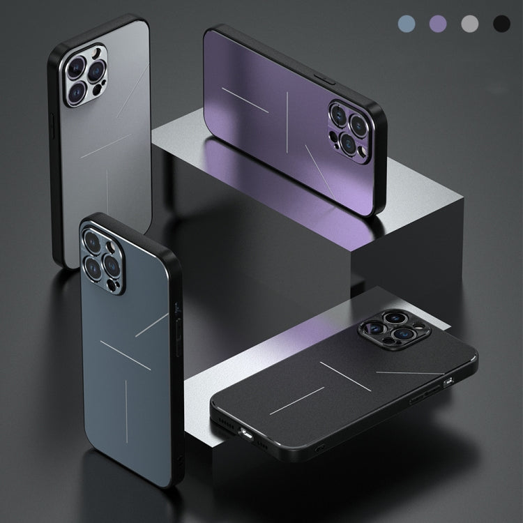For iPhone 14 Pro Max R-JUST RJ52 3-Line Style Metal TPU Shockproof Phone Case(Silver) - iPhone 14 Pro Max Cases by R-JUST | Online Shopping South Africa | PMC TechLife