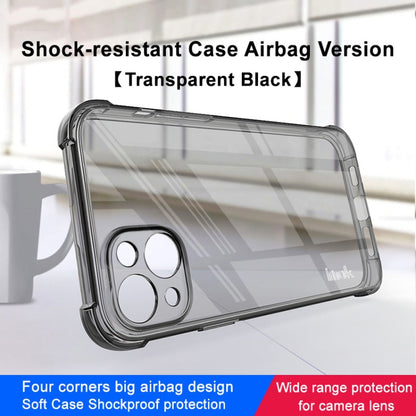 For iPhone 14 Plus imak Shockproof Airbag TPU Phone Case(Transparent Black) - iPhone 14 Plus Cases by imak | Online Shopping South Africa | PMC Jewellery