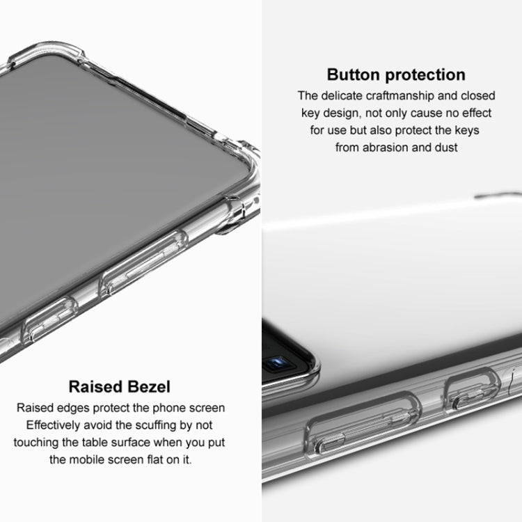 For Google Pixel 7 Pro imak Shockproof Airbag TPU Phone Case(Transparent Black) - Google Cases by imak | Online Shopping South Africa | PMC TechLife | Buy Now Pay Later Mobicred