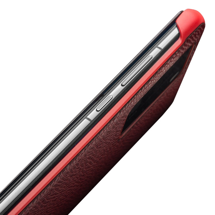 For Huawei P40 Pro QIALINO XiangNai Texture Side Window View Leather Phone Case(Red) - free shipping - PMC TechLife - Order now!