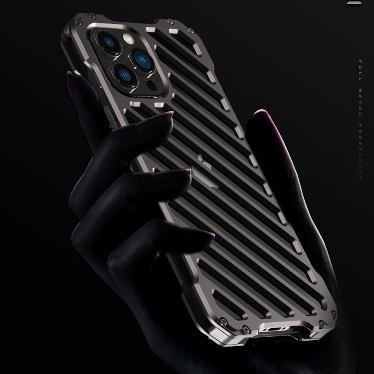 For iPhone 14 Pro R-JUST Breathable Armor Phone Case(Silver Grey) - iPhone 14 Pro Cases by R-JUST | Online Shopping South Africa | PMC TechLife | Buy Now Pay Later Mobicred