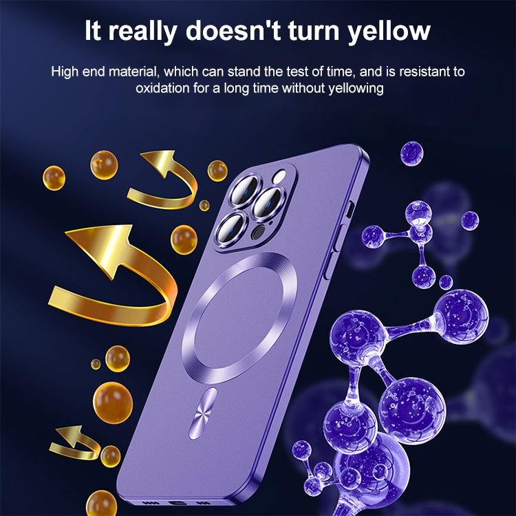 For iPhone 13 Pro Max Liquid Lens Protector Magsafe Phone Case(Dark Purple) - iPhone 13 Pro Max Cases by PMC TechLife | Online Shopping South Africa | PMC TechLife