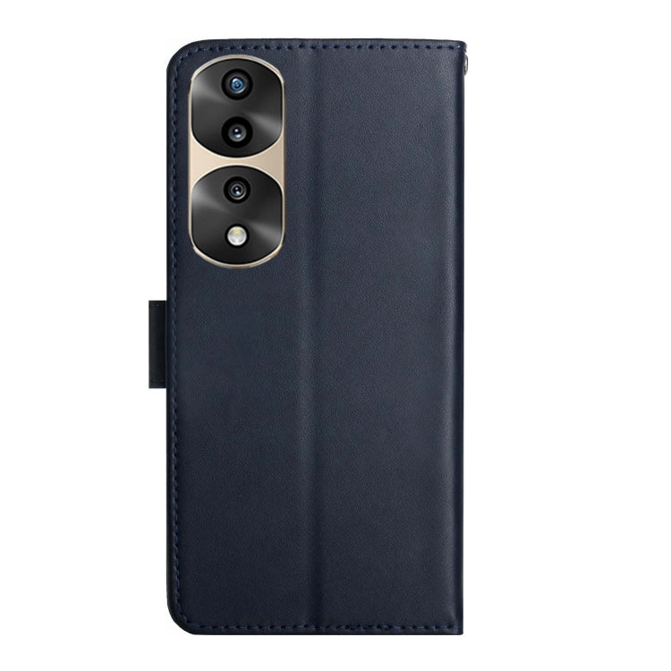 For Honor 70 Pro/70 Pro+ Genuine Leather Fingerprint-proof Flip Phone Case(Blue) - Honor Cases by PMC TechLife | Online Shopping South Africa | PMC TechLife | Buy Now Pay Later Mobicred