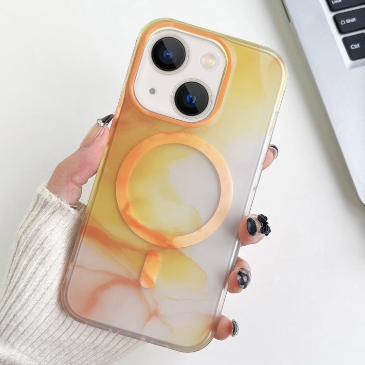 For iPhone 14 Plus Watercolor Magsafe Phone Case(Yellow) - free shipping - PMC TechLife - Order now!
