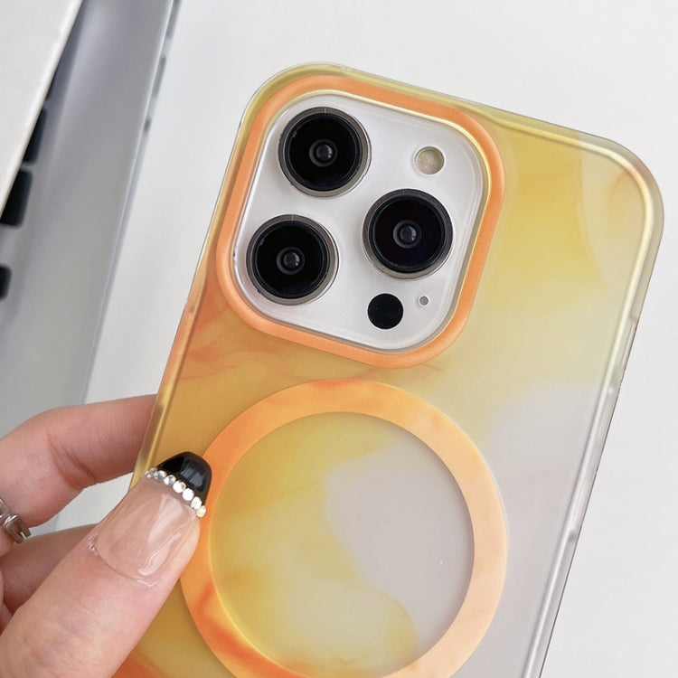 For iPhone 14 Plus Watercolor Magsafe Phone Case(Yellow) - free shipping - PMC TechLife - Order now!