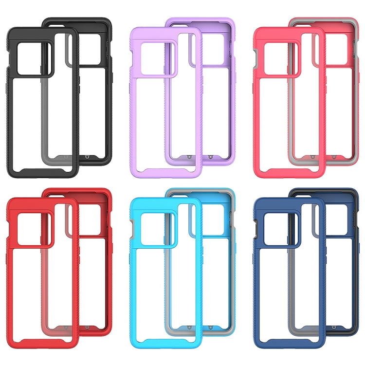 For OnePlus 10 Pro Starry Sky Solid Color Shockproof TPU Clear PC Phone Case(Sky Blue) - OnePlus Cases by PMC TechLife | Online Shopping South Africa | PMC TechLife